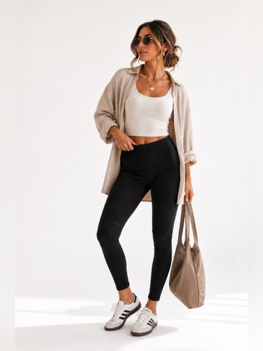 LYSSÉ Black Suede Feel Stretch Leggings Size M Pull-On Slim Fit Ankle Pants